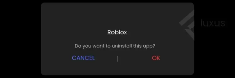 Uninstall Roblox for Fluxus to install again image screenshot