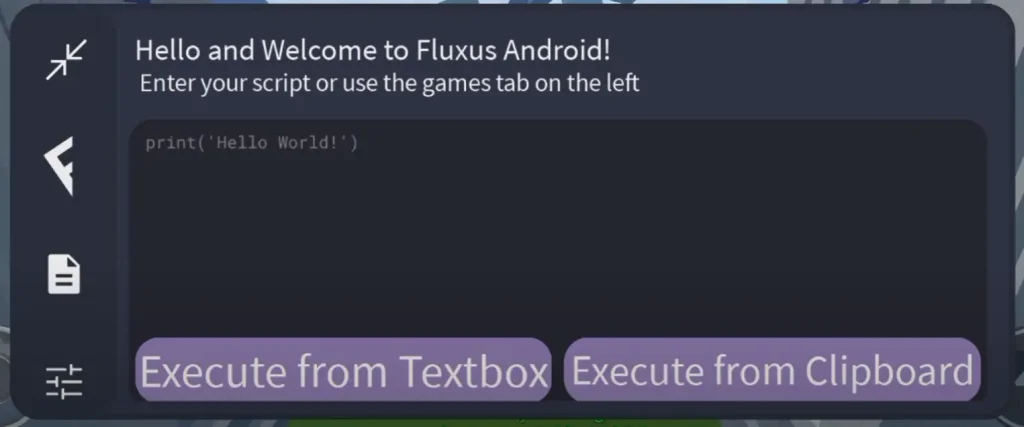 Injecting scripts in Game with Fluxus screenshot